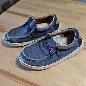 3 for $30 👟 Hey Dude Wally Youth Washed Canvas Navy • Youth 3
